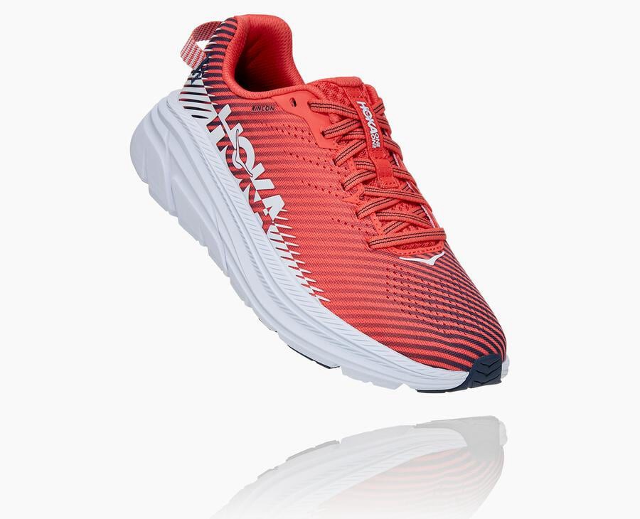 Hoka One One Hardloopschoenen Dames - Rincon 2 - Rood/Wit - YB5324179